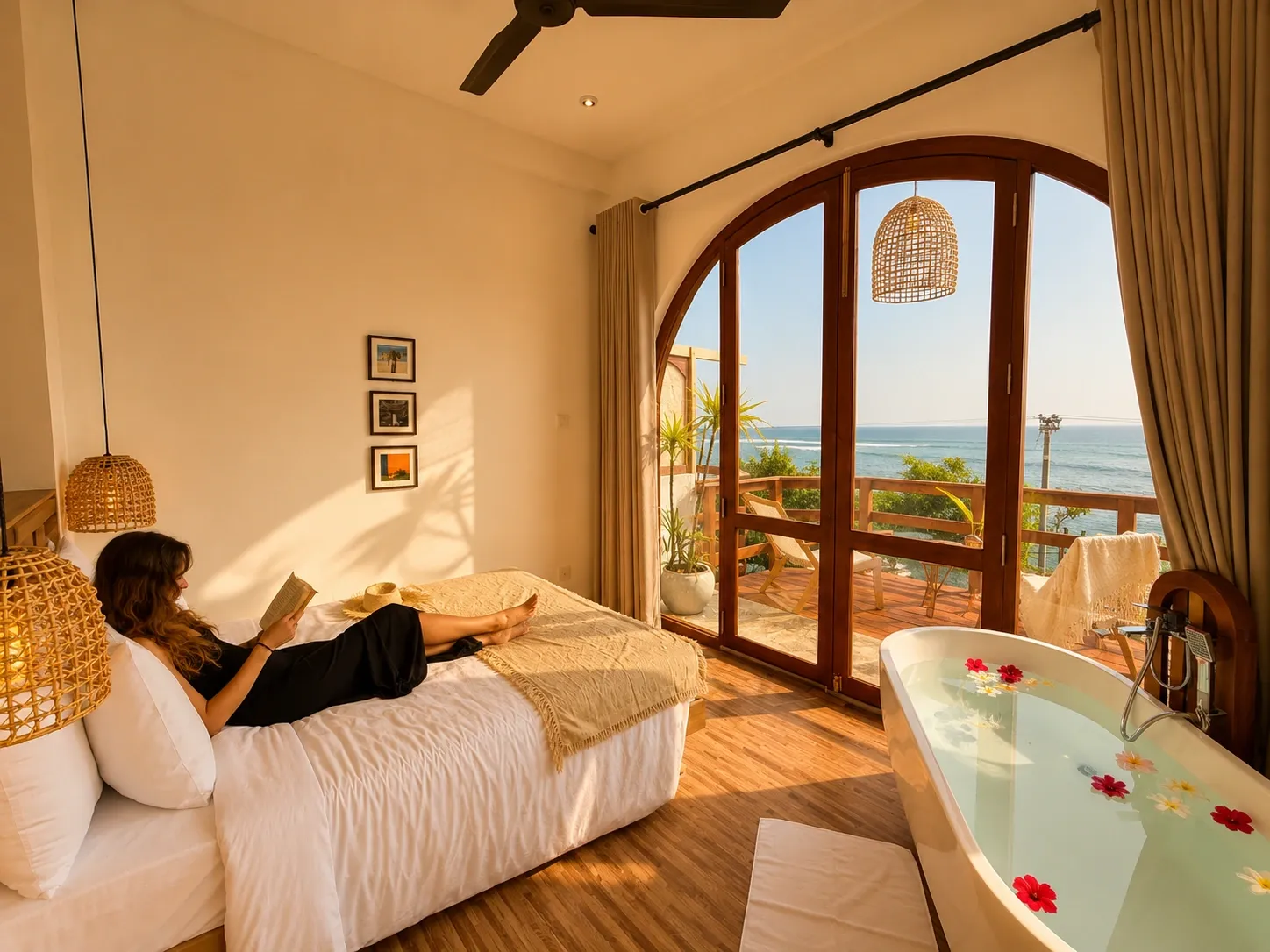 Boho Arch Cliffside Hot Tub Suite
