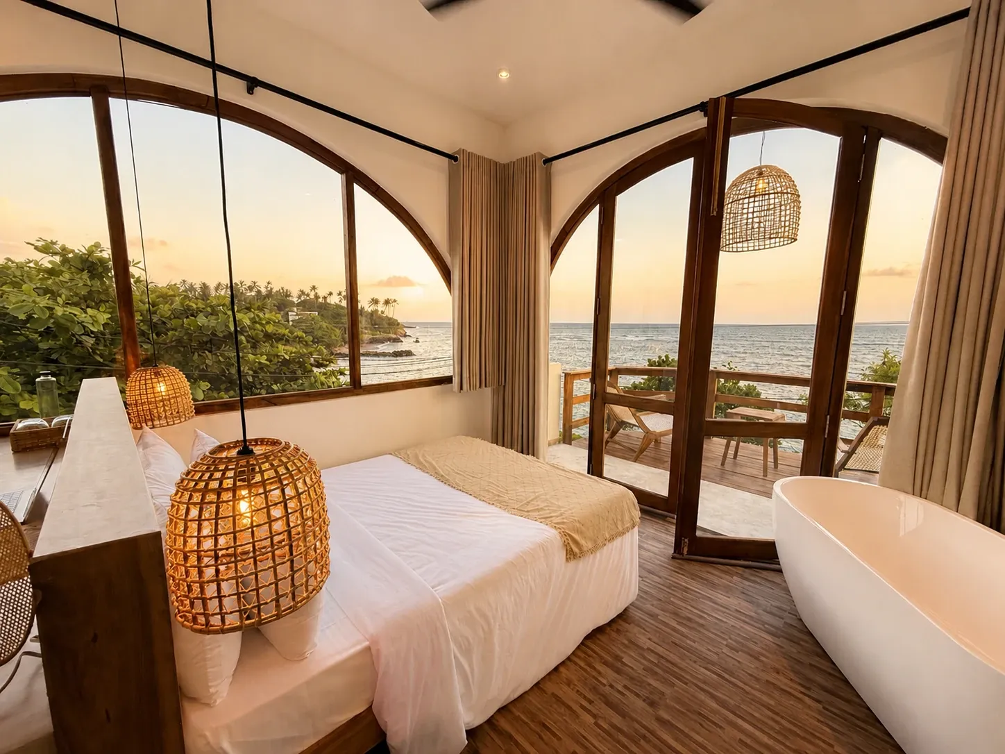 Tropical beach hot tub suite